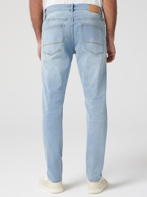 Slim Tapered Jeans, Light Indigo, hi-res