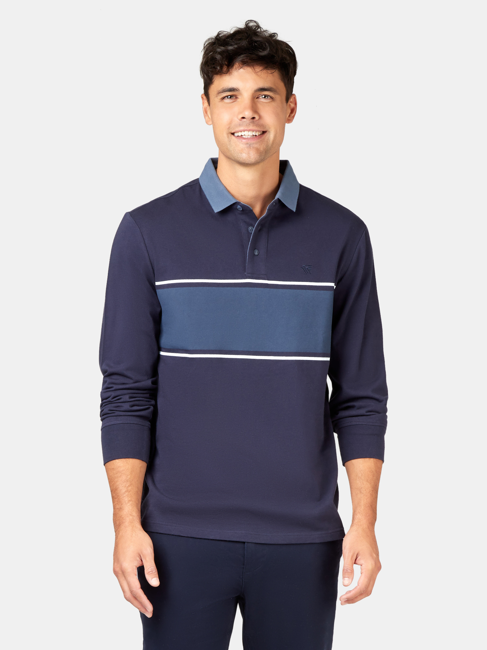 Casper Long Sleeve Rugby Polo | Jeanswest