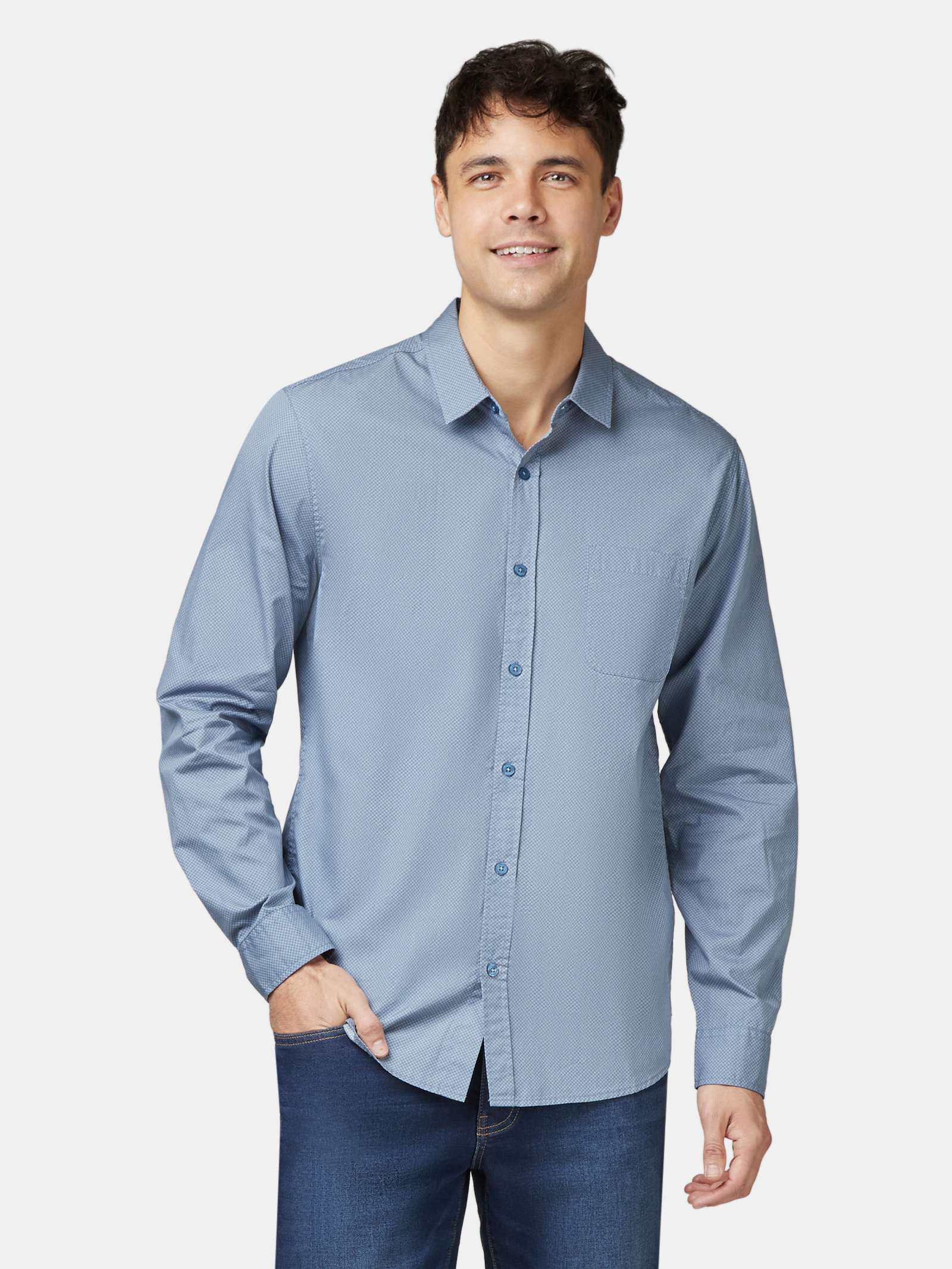 Aiden Long Sleeve Print Shirt | Jeanswest