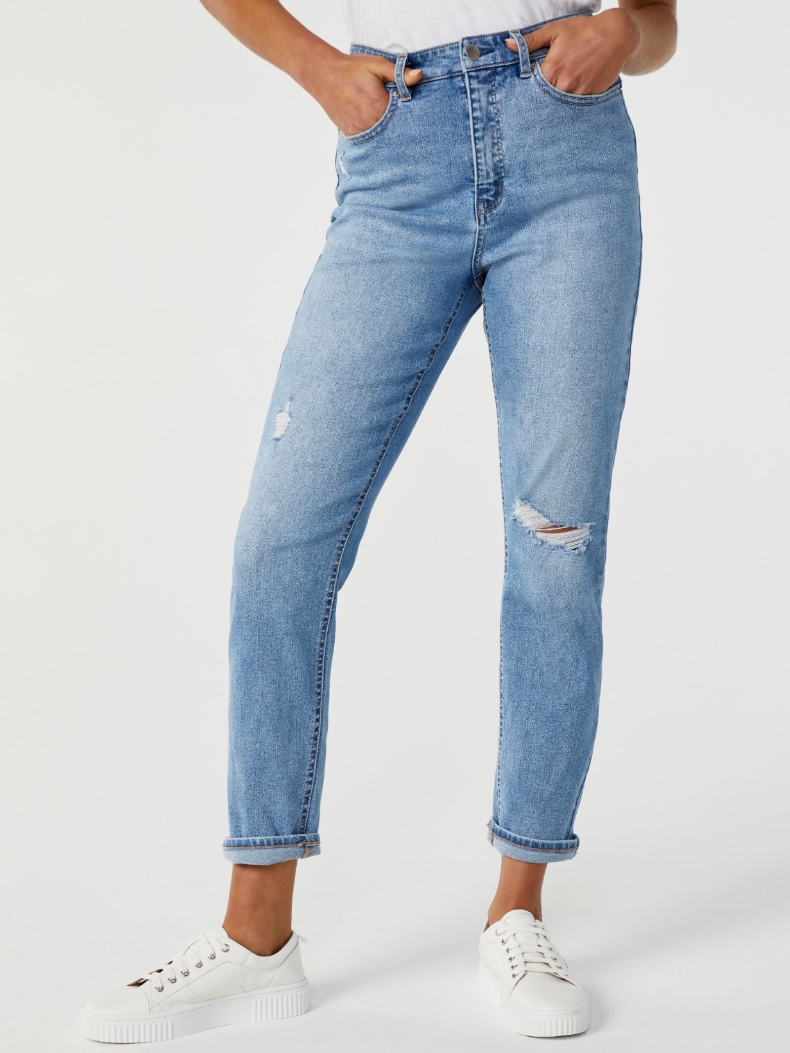 Brooke High Waisted Tapered Crop Jeans | Jeanswest